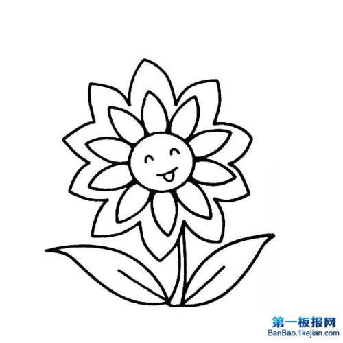 板报简笔画花