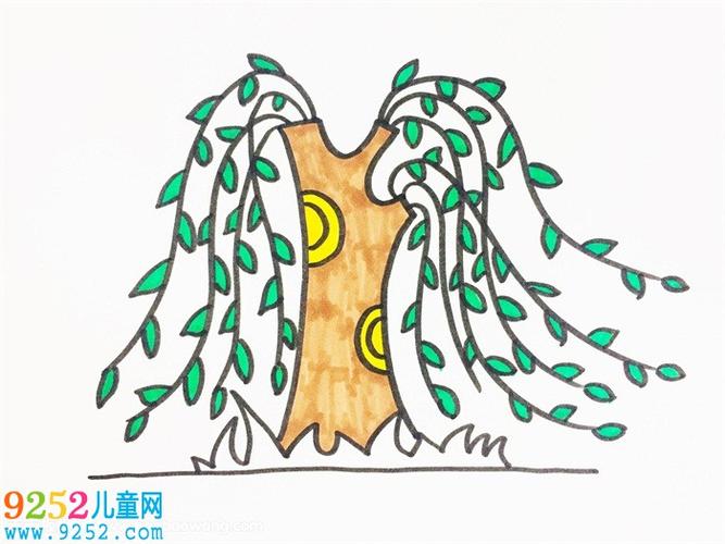 茂密柳树怎么画才好看柳树简笔画