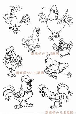 简笔画飞鸟家禽