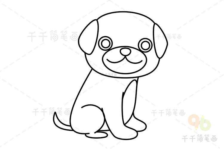 巴哥犬简笔画狗简笔画