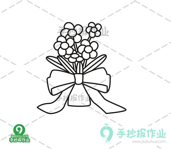 鲜花简笔画