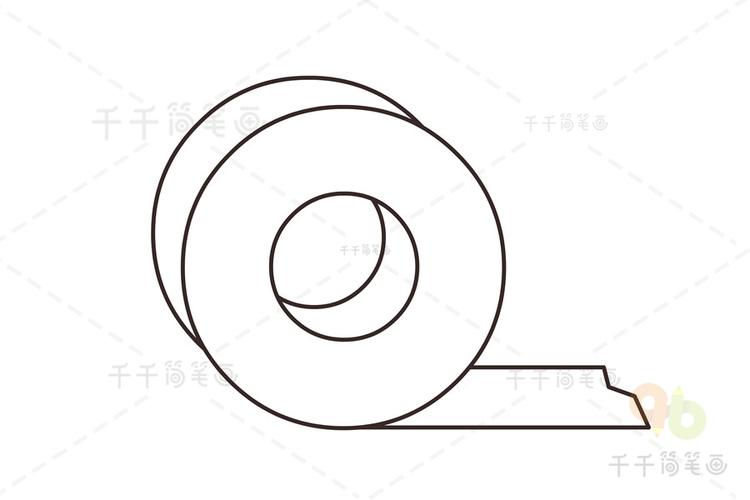 胶带简笔画步骤教程生活用品简笔画