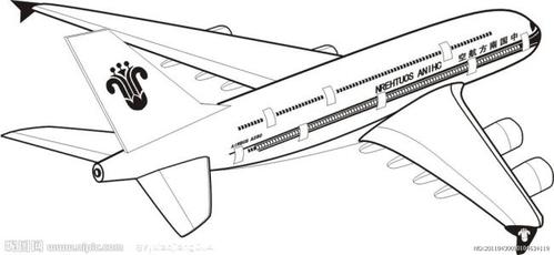 客机a380简笔画