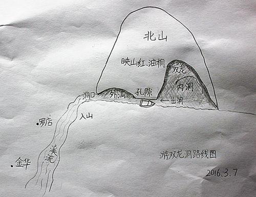 双龙洞游览图简笔画