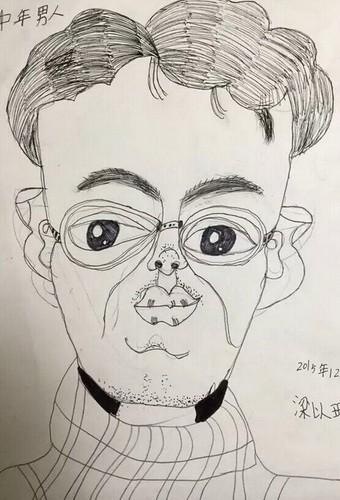 中年男人的简笔画简笔画人物中年人中年男人简笔画素描