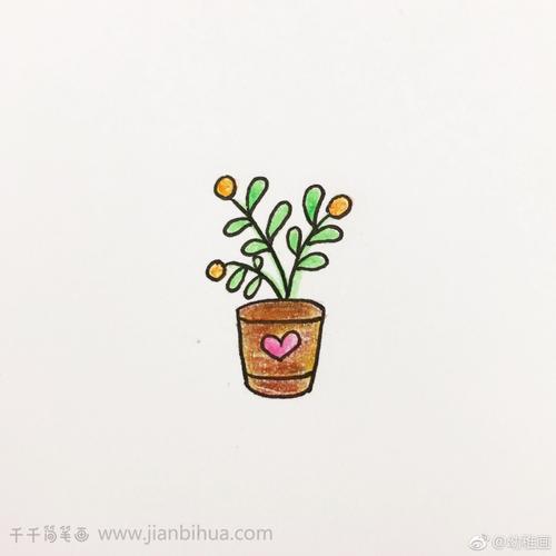 9种小植物盆栽简笔画盆栽简笔画