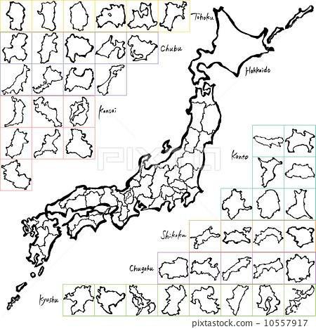 日本国家轮廓图简笔画