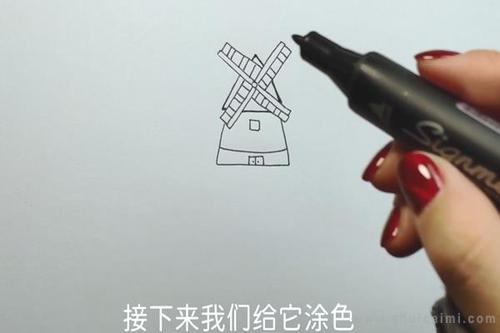 风车房子简笔画怎么画风车房子简笔画简单又好看