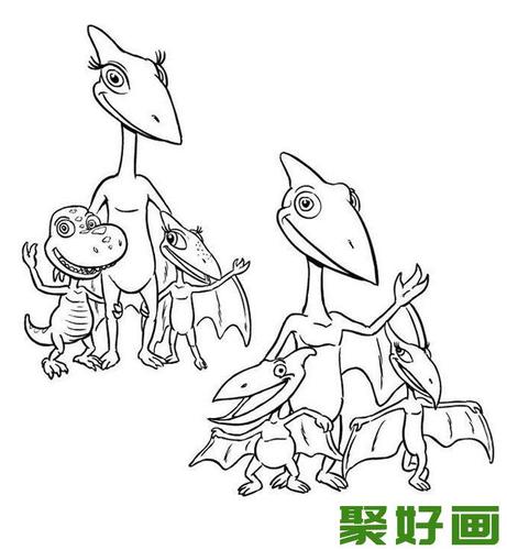 恐龙简笔画儿童简笔线描画恐龙图片大图10张