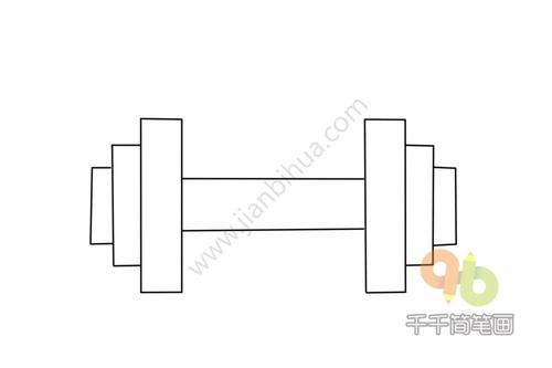 运动简笔画杠铃