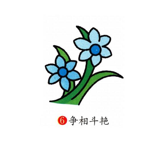 兰花简笔画彩色图片 兰花简笔画的画法步骤步骤图 植物-第1张