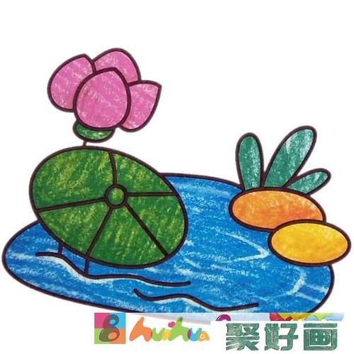 漂亮的池塘风景简笔画图片怎么画简笔画教程