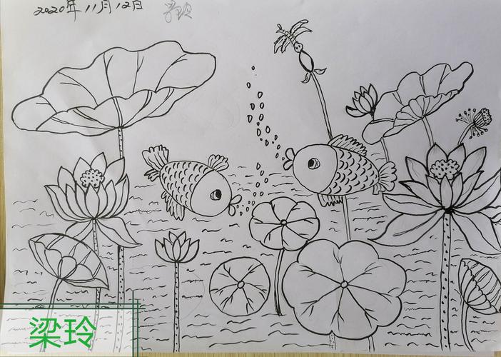 2020年宁夏老年大学简笔画二班全体学生的作业展示.