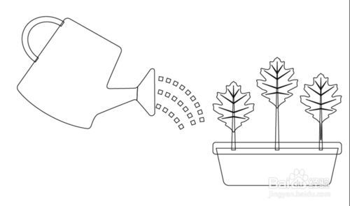 浇花简笔画设计