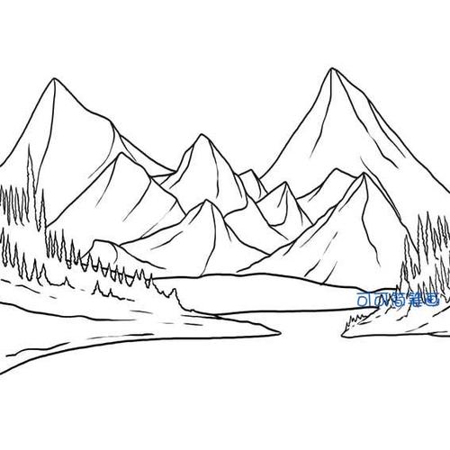 简笔画山水风景简单手抄报 祖国山水手抄报