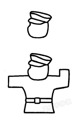 警察叔叔简笔画怎么画