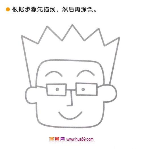 可爱的叔叔简笔画.幼儿简笔画画法