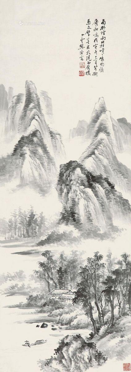 烟雨图简笔画