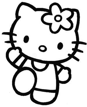 简笔画hello kitty如何大家画一只hello kitty喜欢简笔画的朋友