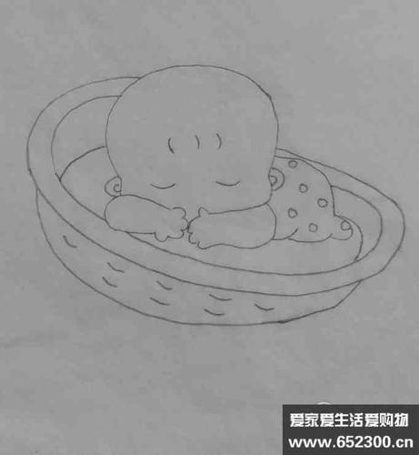 如何画小宝宝睡着了的简笔画