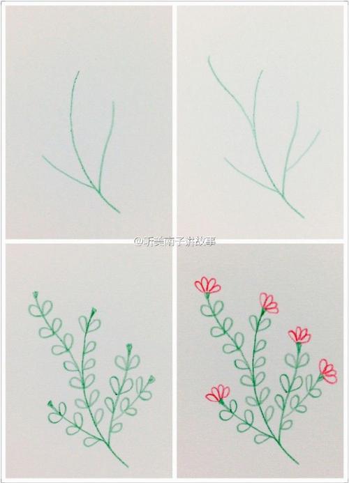 简单彩铅植物简笔画教程 小清新植物简单彩铅画素材图片 图片9p 