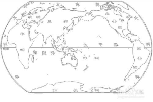 七大洲八大洋简笔画