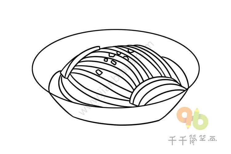 特色美食扣碗简笔画