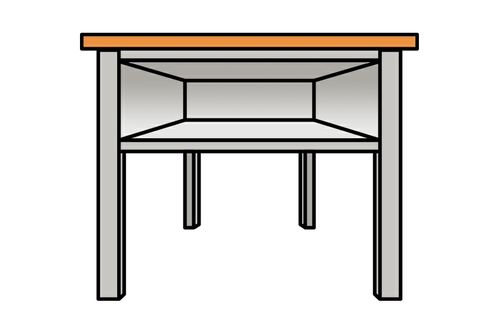 校园课桌简笔画