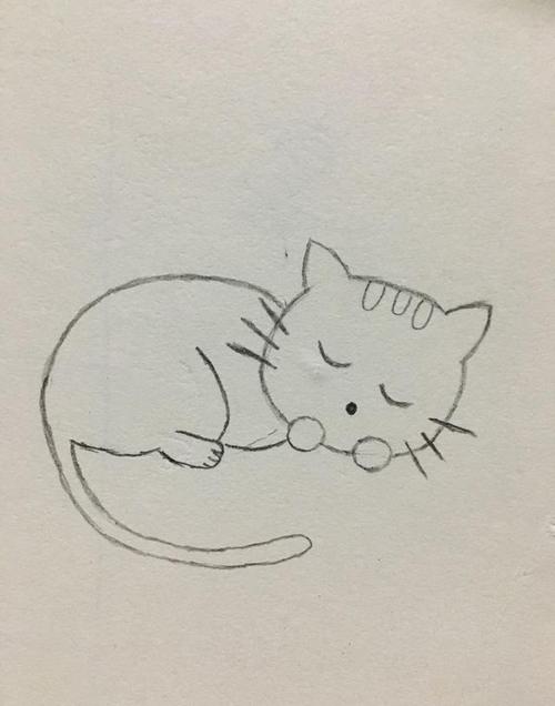 简笔画可爱的小猫咪画法