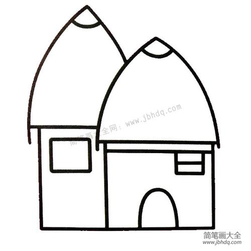 幼儿学画房子4建筑简笔画-简笔画大全