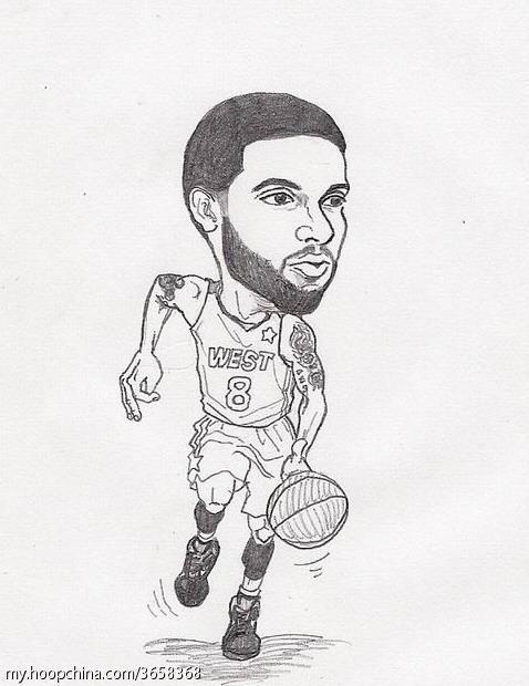 nba人物素描简笔画