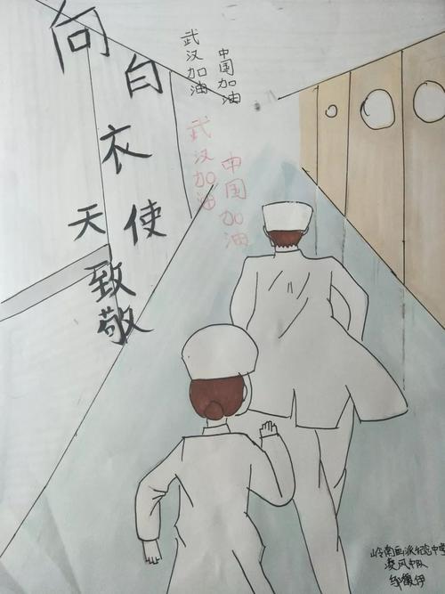 致敬抗疫人简笔画