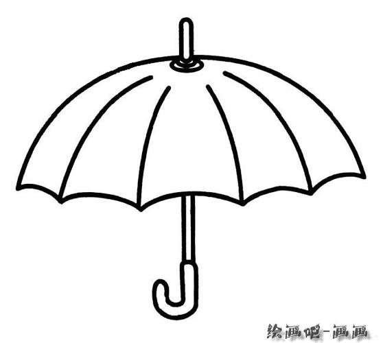 雨伞物品简笔画步骤图片大全五