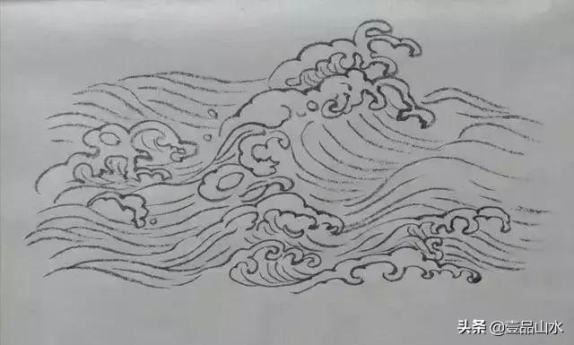 怎么画波浪的简笔画波浪怎么画简笔画 简单的山水画波浪法涟漪法