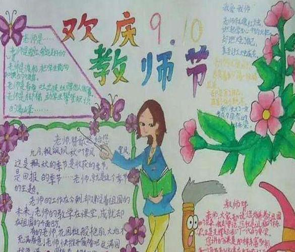 教师节老师辛苦了手抄报简笔画