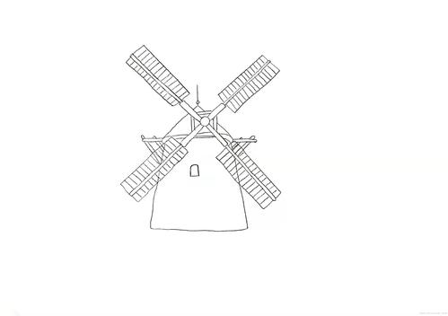 荷兰风车简笔画怎么画荷兰风车简笔画画法