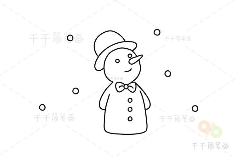 圣诞节雪人简笔画雪人简笔画