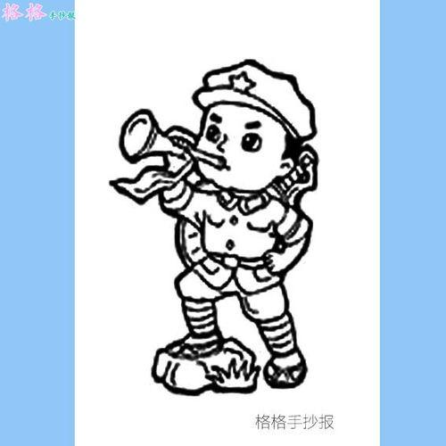 小红军简笔画 小红军简笔画图片