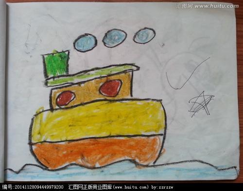 夏天的小河幼儿简笔画作品绘画