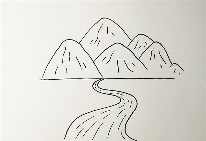 高山流水怎样画简单风景简笔画简笔画大全