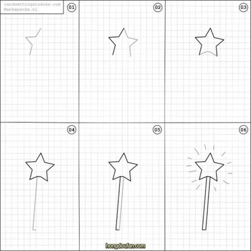 一步一步学习画魔法棒要如何画魔法棒简笔画大全