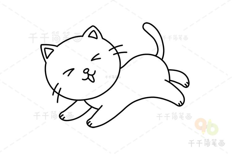 小猫简笔画儿童画猫简笔画