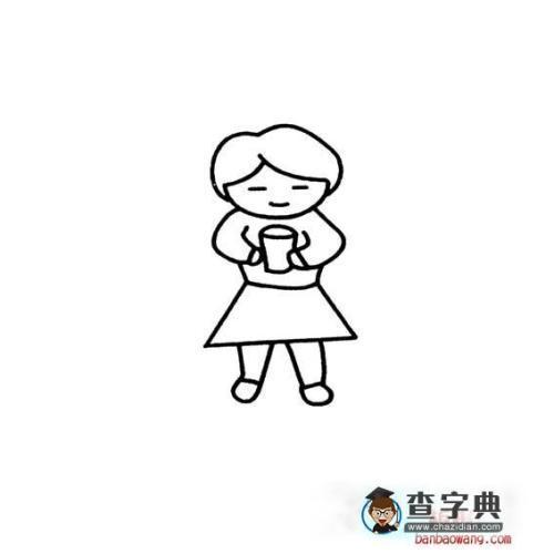 幼儿放杯子简笔画幼儿园排队简笔画图片幼儿排队喝水简笔画图幼儿手拿