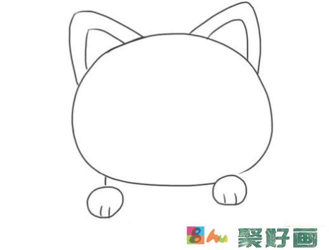 招财猫简笔画的画法步骤教程怎么画简笔画教程