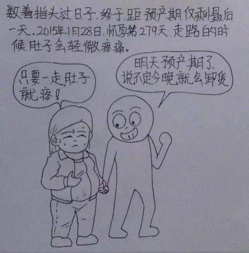 怀孕并生孩子简笔画