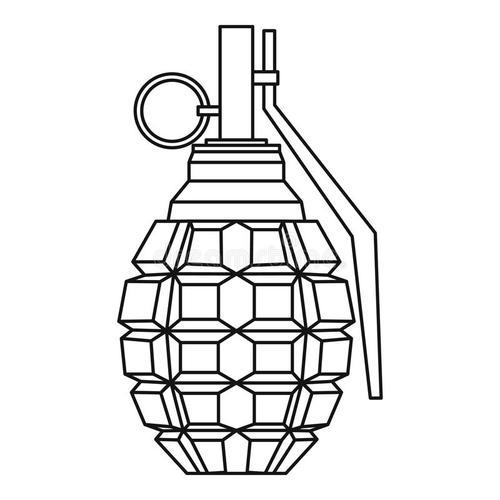 手榴弹简笔画画法 手榴弹简笔画分步骤详解手雷简笔画图片大全