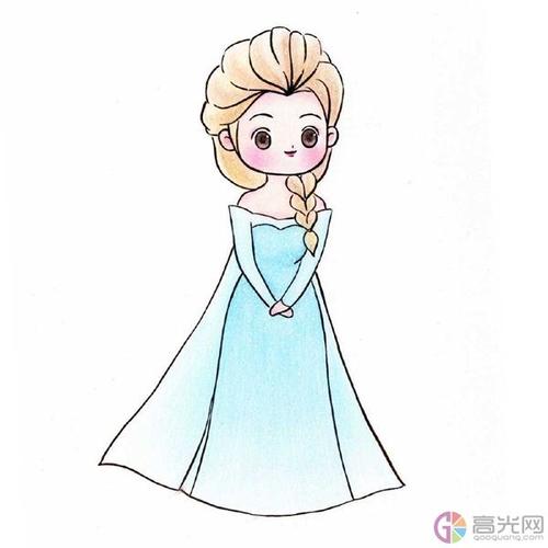 冰雪奇缘艾莎简笔画步骤冰雪奇缘艾莎简笔画教程