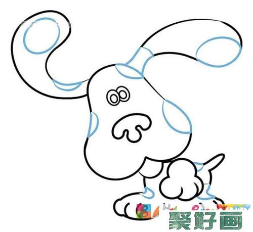 长耳朵小狗简笔画步骤图片教程怎么画简笔画教程