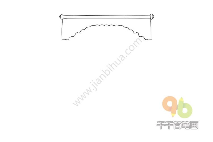 生活用品 绿色小清新窗帘简笔画 绿色小清新窗帘简笔画窗帘是由布麻