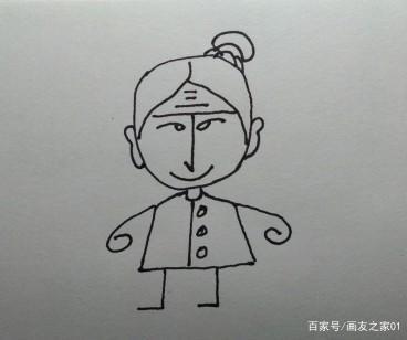 人物简笔画怎么画丁老太